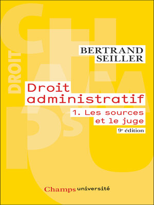 cover image of Droit administratif (Tome 1)--Les sources et le juge